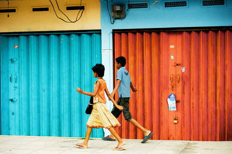 Blue and Orange - Boy and Girl
